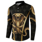 Egypt Uraeus Button Sweatshirt Gold Cobra Luxury Style