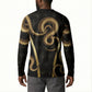 Egypt Uraeus Button Sweatshirt Gold Cobra Luxury Style