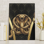 Egypt Uraeus Canvas Wall Art Gold Cobra Luxury Style