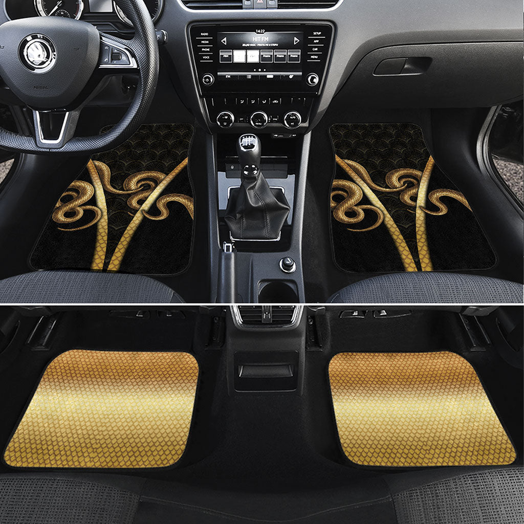 Egypt Uraeus Car Mats Gold Cobra Luxury Style