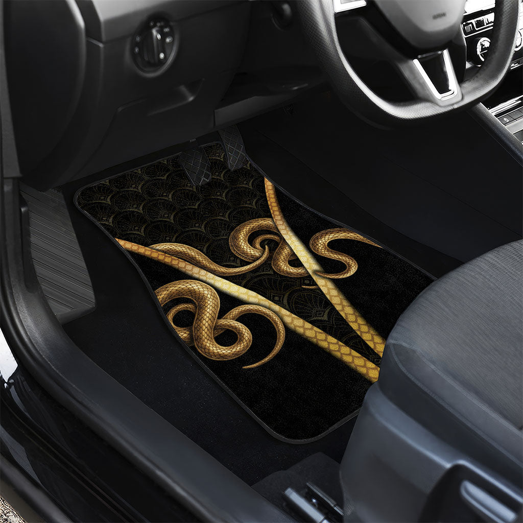 Egypt Uraeus Car Mats Gold Cobra Luxury Style
