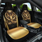 Egypt Uraeus Car Seat Cover Gold Cobra Luxury Style