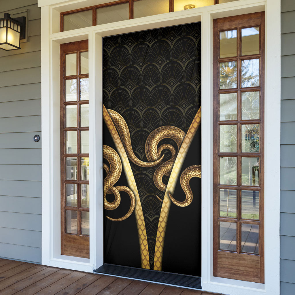 Egypt Uraeus Door Cover Gold Cobra Luxury Style