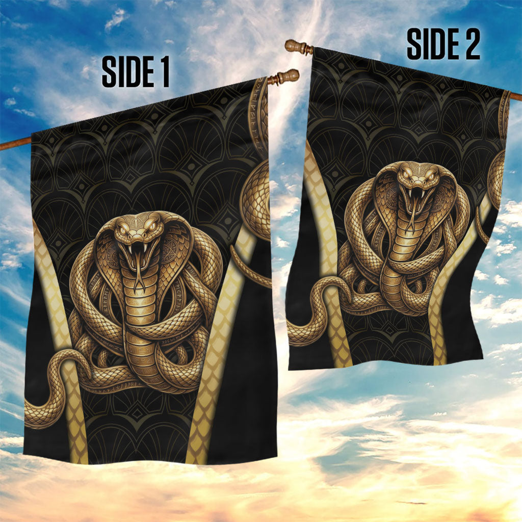Egypt Uraeus Garden Flag Gold Cobra Luxury Style