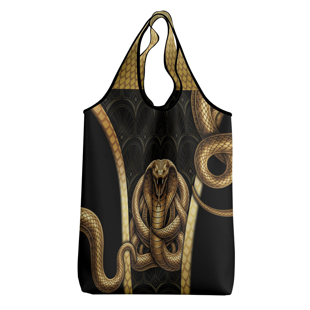 Egypt Uraeus Grocery Bag Gold Cobra Luxury Style
