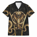 Egypt Uraeus Hawaiian Shirt Gold Cobra Luxury Style