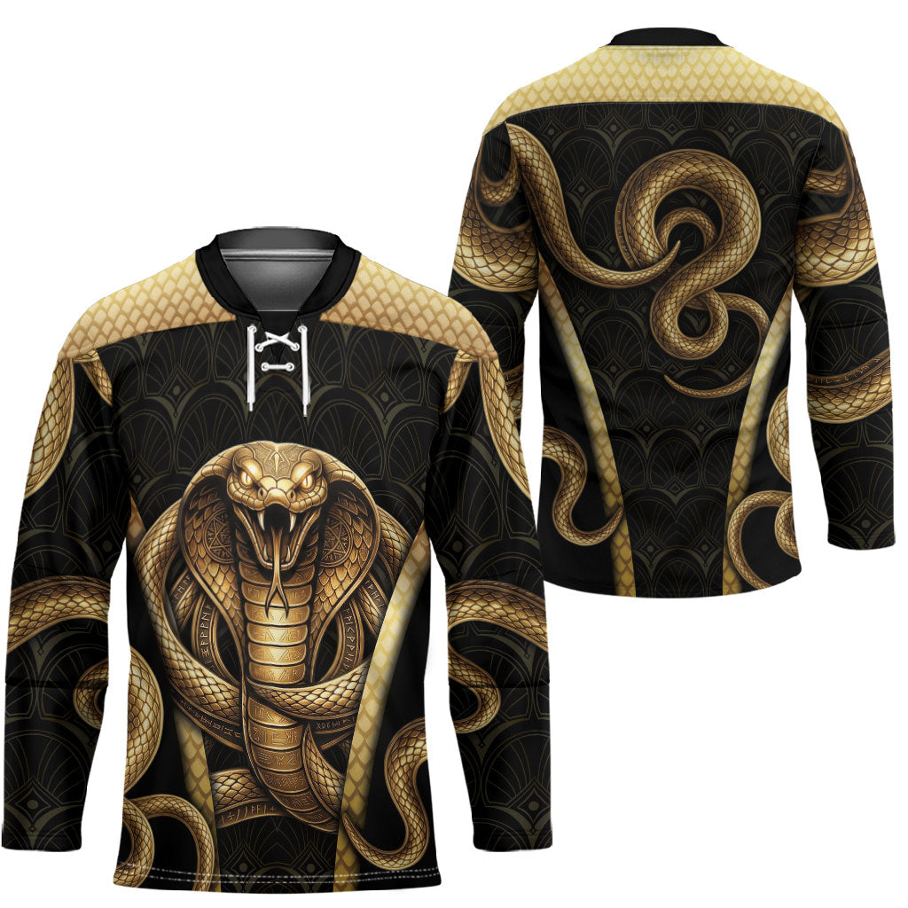 Egypt Uraeus Hockey Jersey Gold Cobra Luxury Style