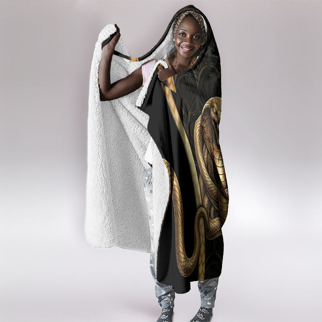 Egypt Uraeus Hooded Blanket Gold Cobra Luxury Style