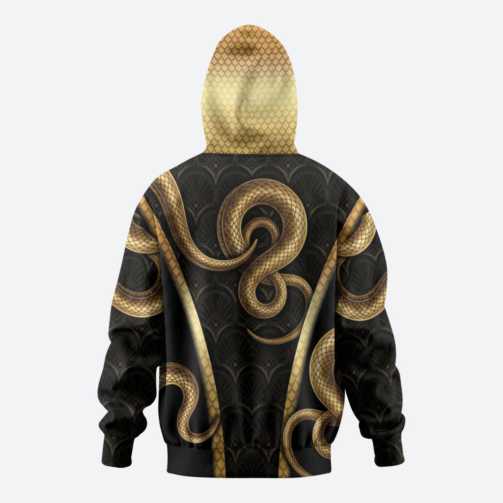 Egypt Uraeus Hoodie Gold Cobra Luxury Style