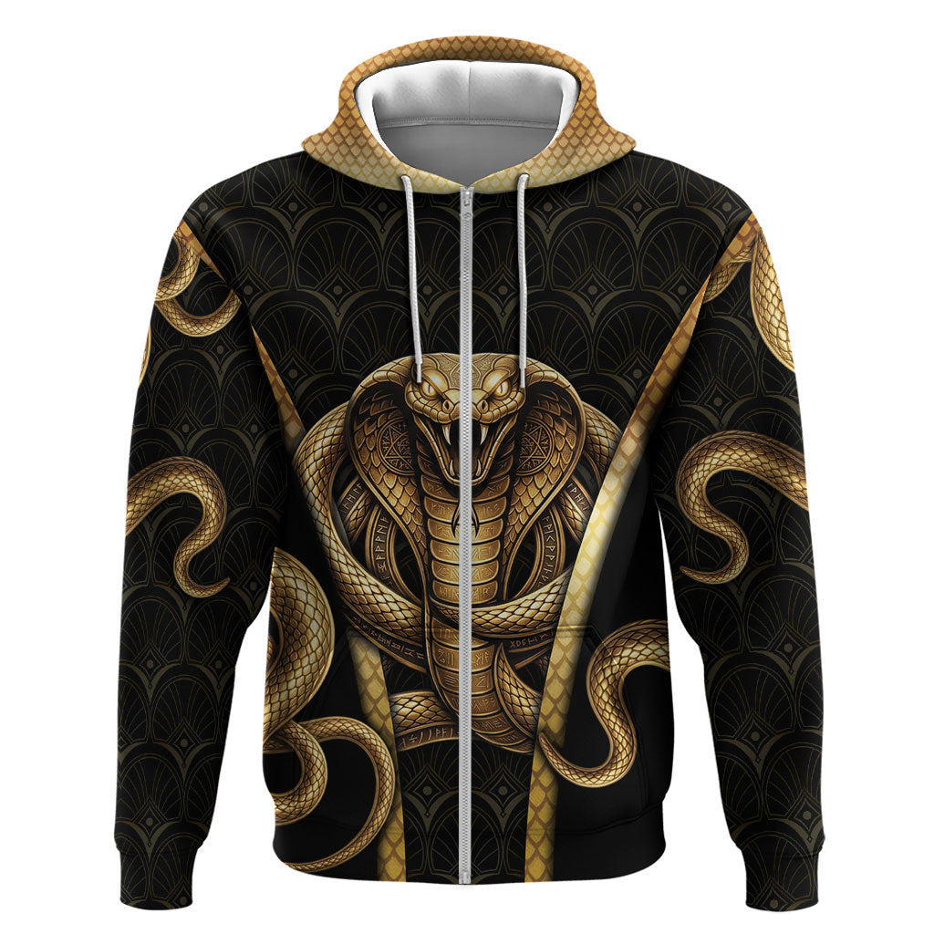 Egypt Uraeus Hoodie Gold Cobra Luxury Style