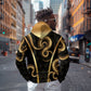 Egypt Uraeus Hoodie Gold Cobra Luxury Style