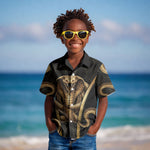 Egypt Uraeus Kid Hawaiian Shirt Gold Cobra Luxury Style