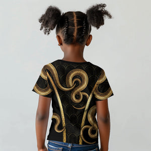 Egypt Uraeus Kid T shirt Gold Cobra Luxury Style