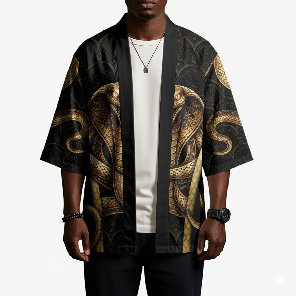 Egypt Uraeus Kimono Gold Cobra Luxury Style