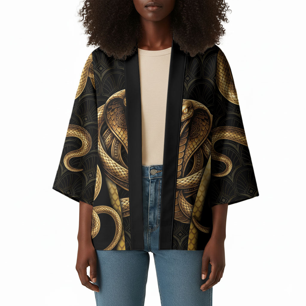 Egypt Uraeus Kimono Gold Cobra Luxury Style