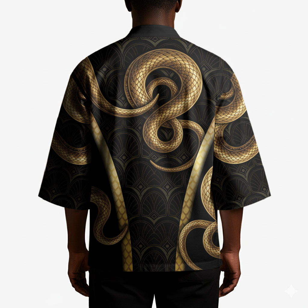 Egypt Uraeus Kimono Gold Cobra Luxury Style