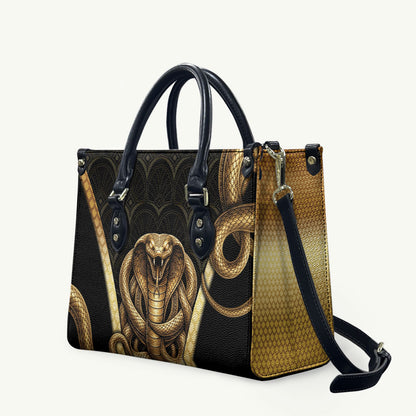 Egypt Uraeus Leather Bag Gold Cobra Luxury Style