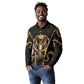 Egypt Uraeus Long Sleeve Polo Shirt Gold Cobra Luxury Style