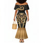 Egypt Uraeus Mermaid Dress Gold Cobra Luxury Style