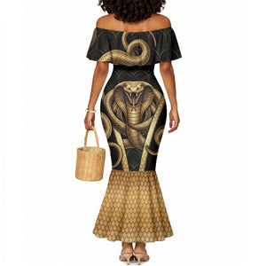 Egypt Uraeus Mermaid Dress Gold Cobra Luxury Style