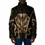 Egypt Uraeus Padded Jacket Gold Cobra Luxury Style