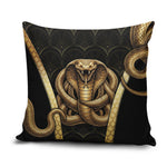 Egypt Uraeus Pillow Cover Gold Cobra Luxury Style