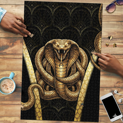 Egypt Uraeus Puzzle Gold Cobra Luxury Style