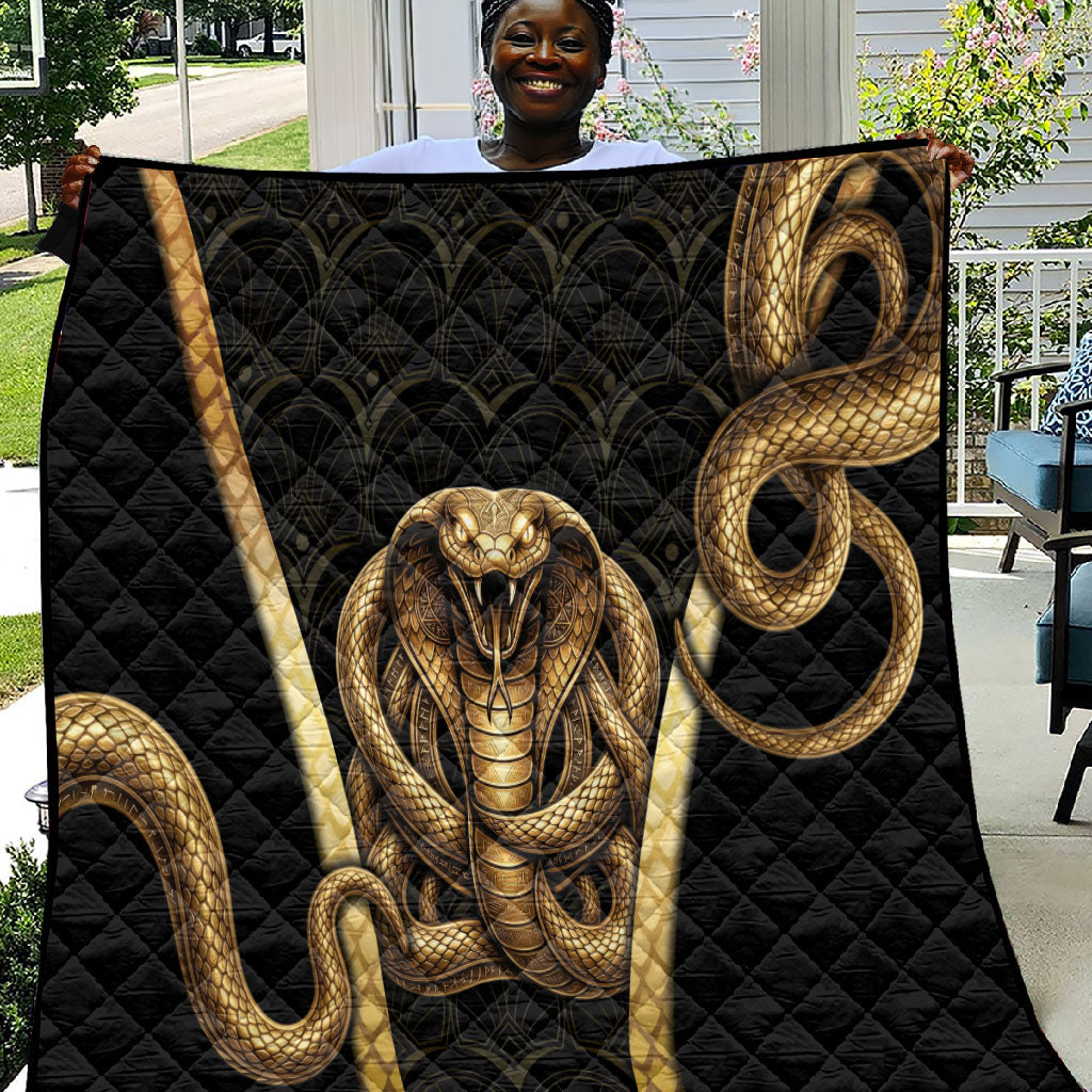 Egypt Uraeus Quilt Gold Cobra Luxury Style