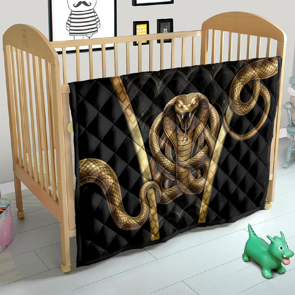 Egypt Uraeus Quilt Gold Cobra Luxury Style