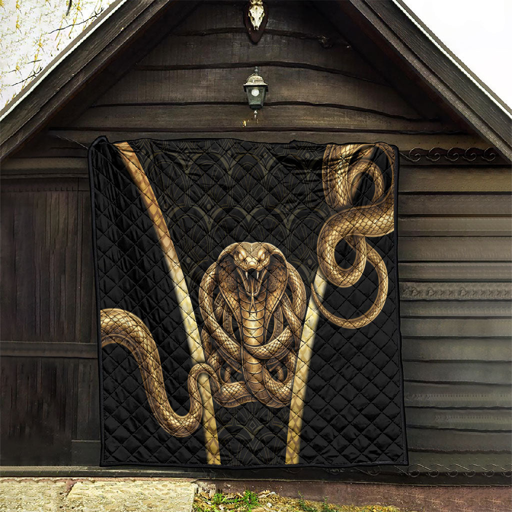 Egypt Uraeus Quilt Gold Cobra Luxury Style