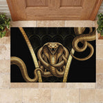 Egypt Uraeus Rubber Doormat Gold Cobra Luxury Style