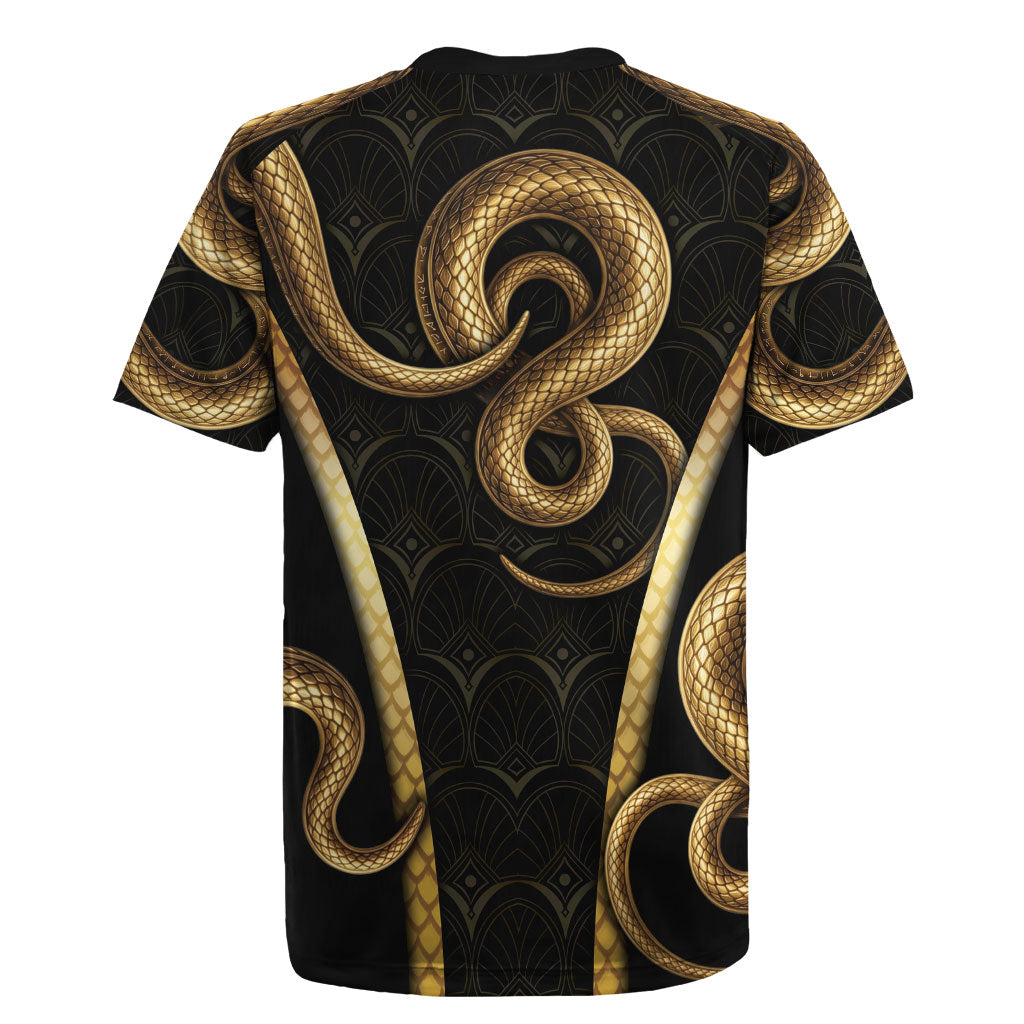 Egypt Uraeus Rugby Jersey Gold Cobra Luxury Style