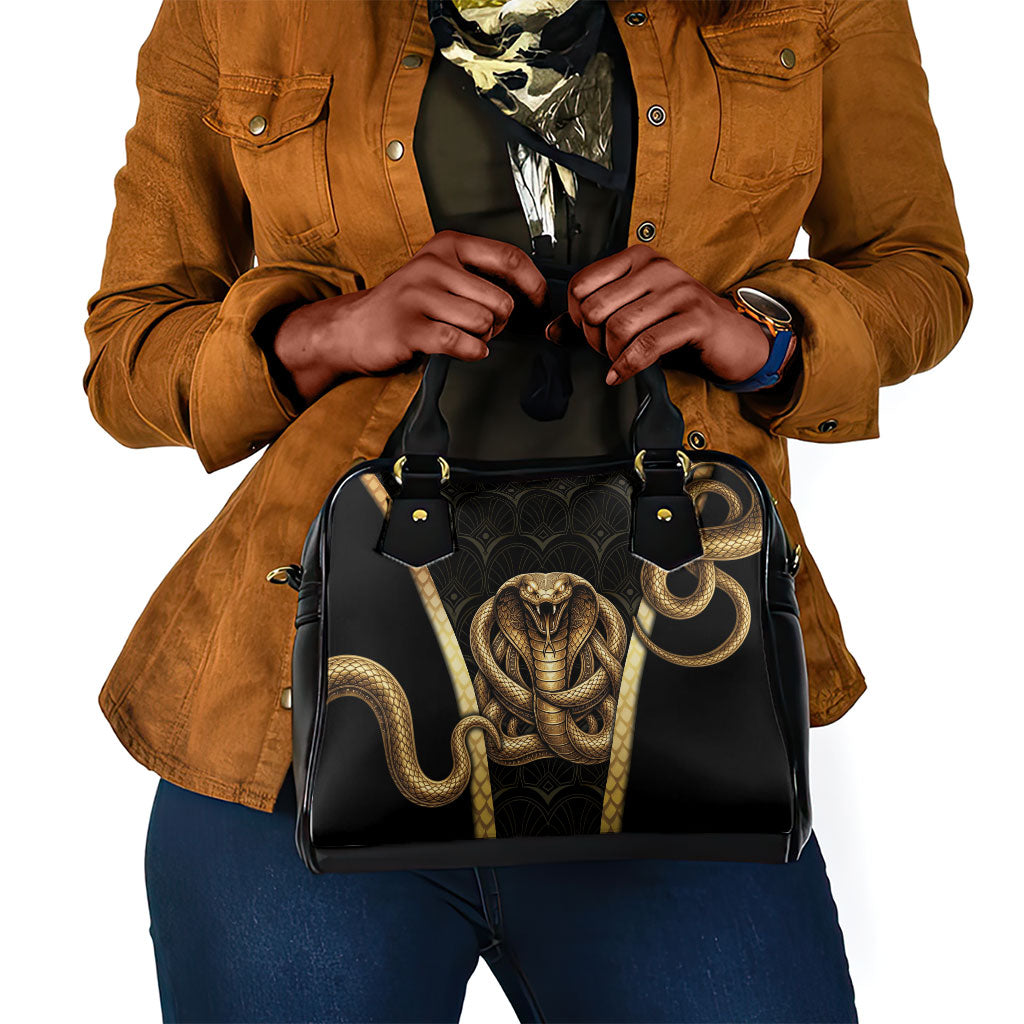 Egypt Uraeus Shoulder Handbag Gold Cobra Luxury Style
