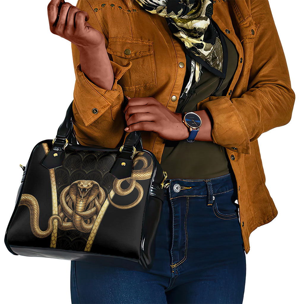 Egypt Uraeus Shoulder Handbag Gold Cobra Luxury Style
