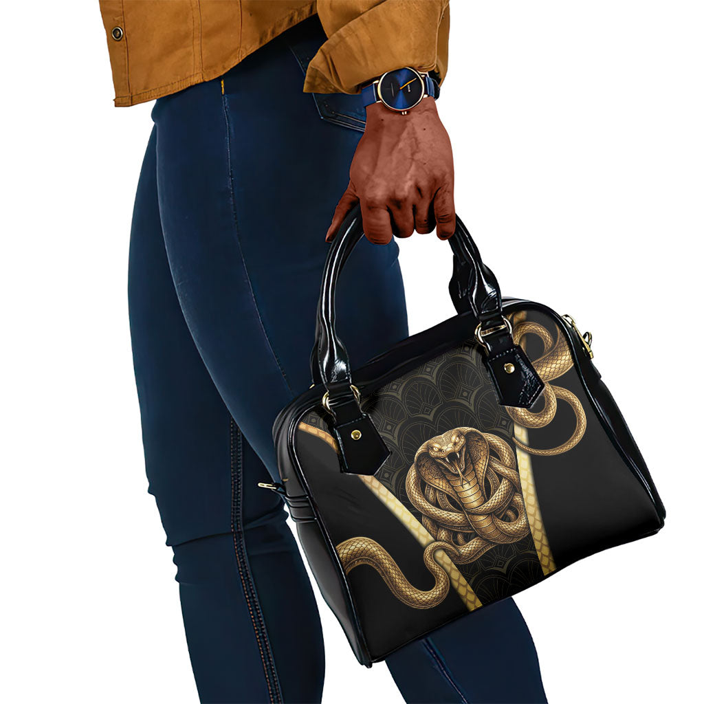 Egypt Uraeus Shoulder Handbag Gold Cobra Luxury Style