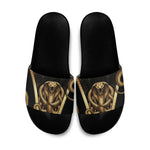 Egypt Uraeus Slide Sandals Gold Cobra Luxury Style