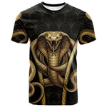 Egypt Uraeus T shirt Gold Cobra Luxury Style