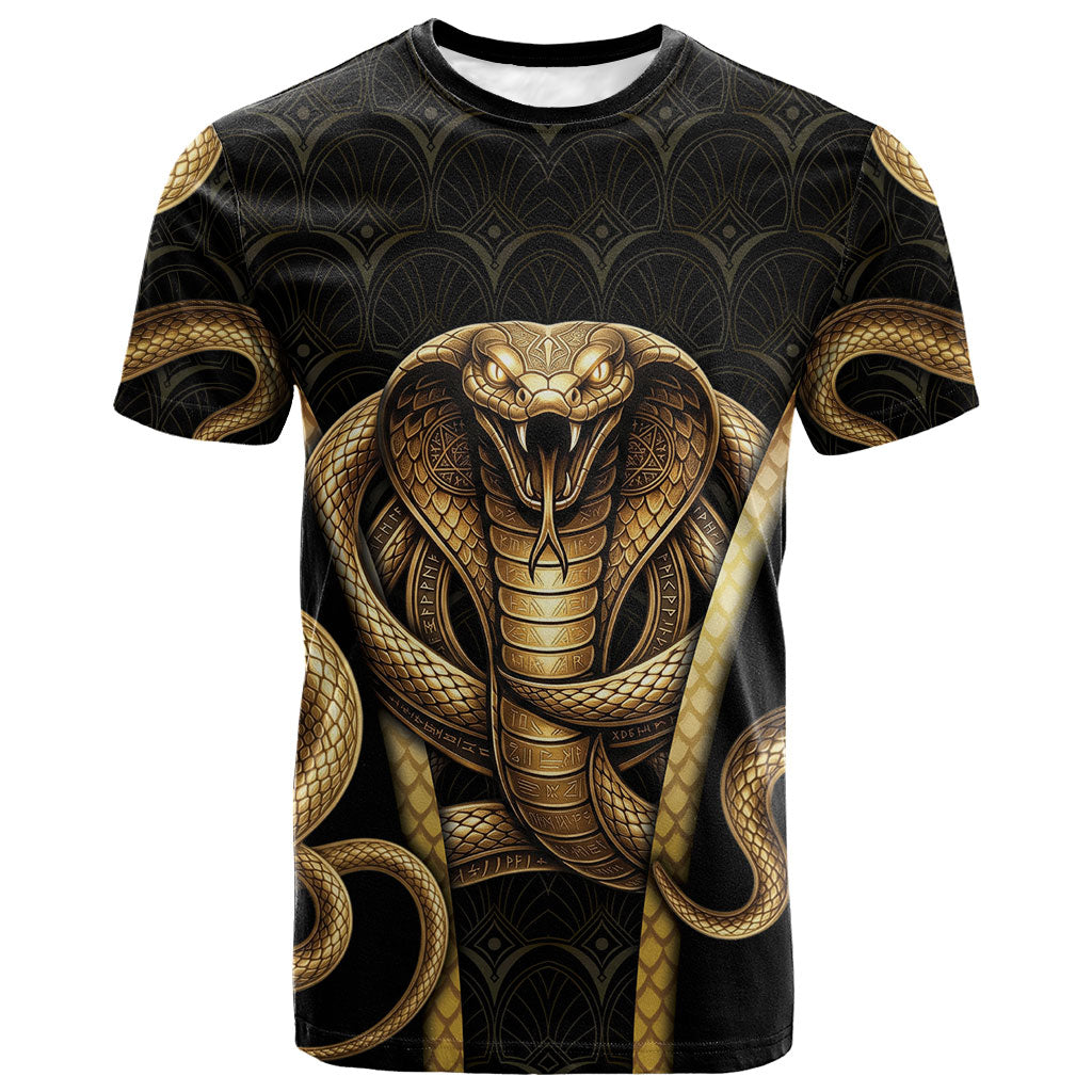 Egypt Uraeus T shirt Gold Cobra Luxury Style