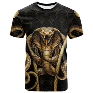 Egypt Uraeus T shirt Gold Cobra Luxury Style
