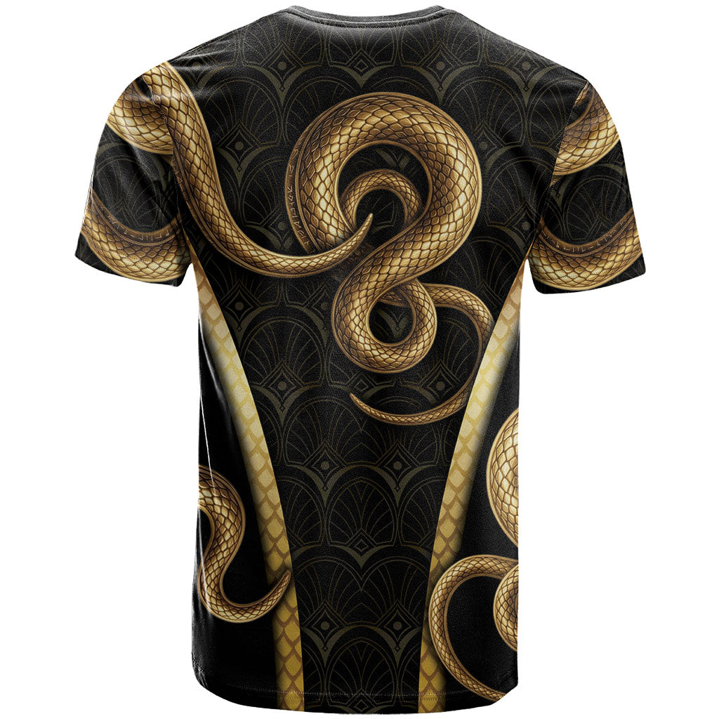 Egypt Uraeus T shirt Gold Cobra Luxury Style