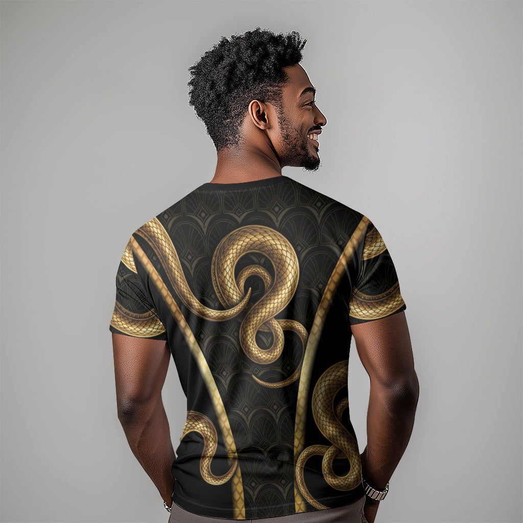 Egypt Uraeus T shirt Gold Cobra Luxury Style