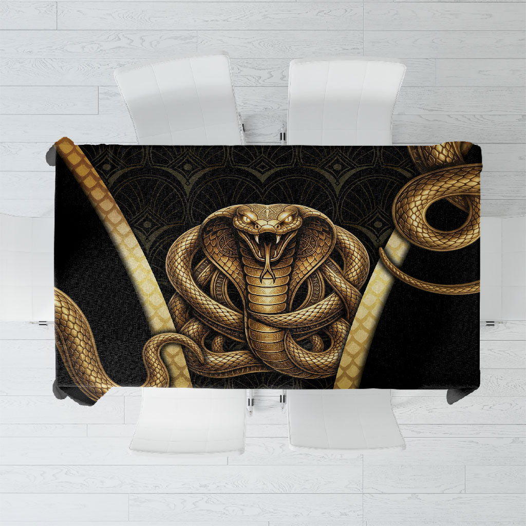 Egypt Uraeus Tablecloth Gold Cobra Luxury Style