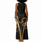 Egypt Uraeus Tank Maxi Dress Gold Cobra Luxury Style