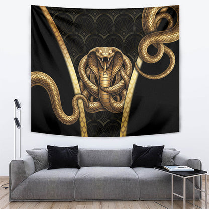 Egypt Uraeus Tapestry Gold Cobra Luxury Style