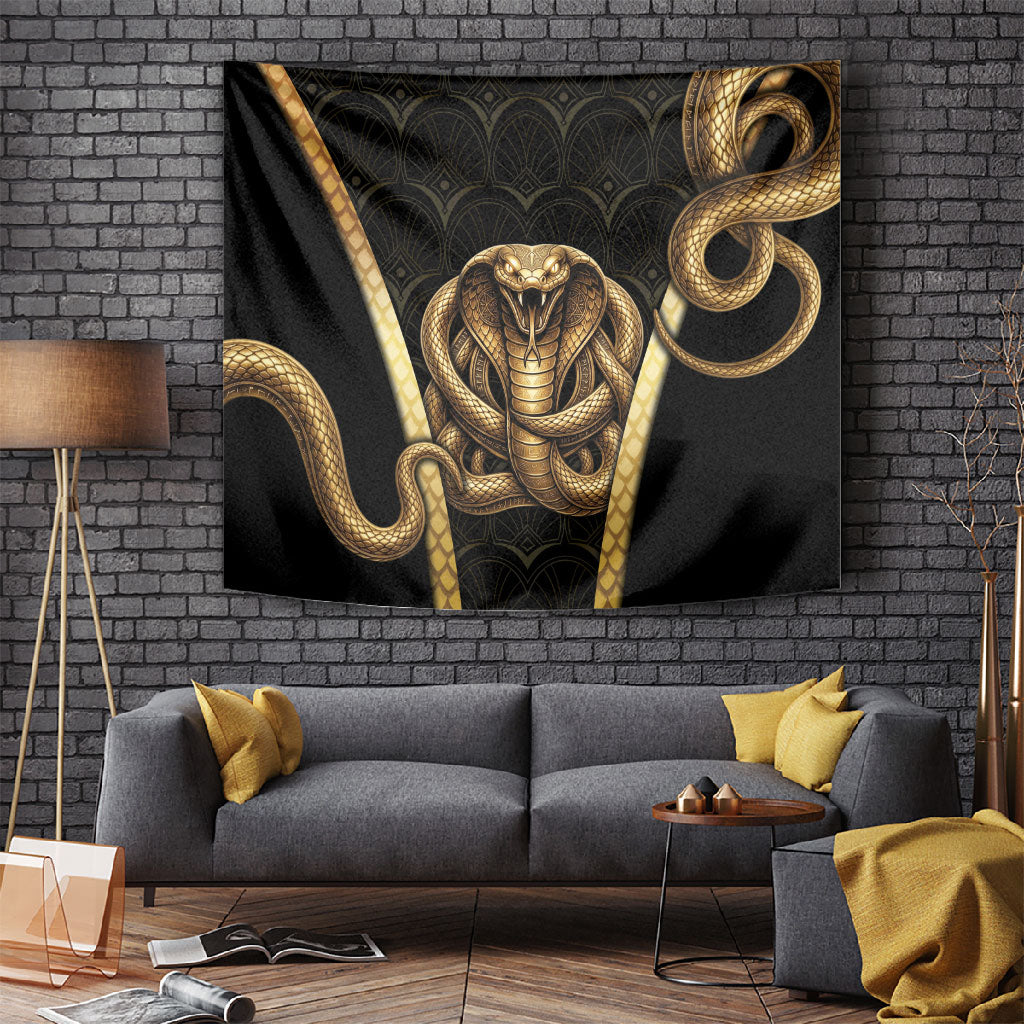 Egypt Uraeus Tapestry Gold Cobra Luxury Style