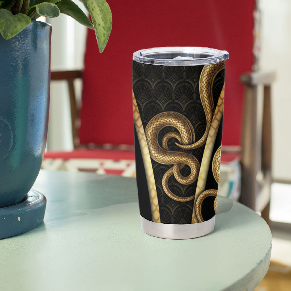 Egypt Uraeus Tumbler Cup Gold Cobra Luxury Style