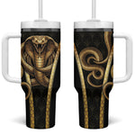 Egypt Uraeus Tumbler With Handle Gold Cobra Luxury Style
