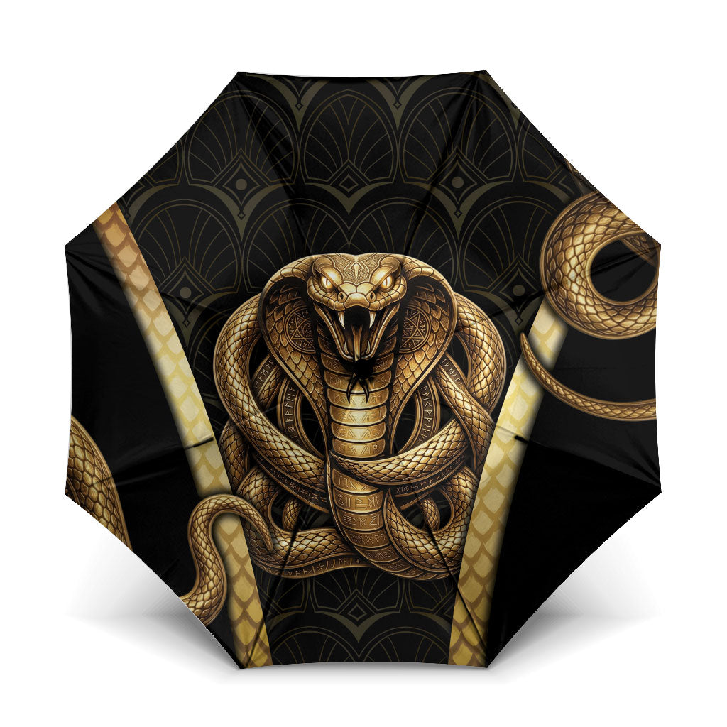 Egypt Uraeus Umbrella Gold Cobra Luxury Style