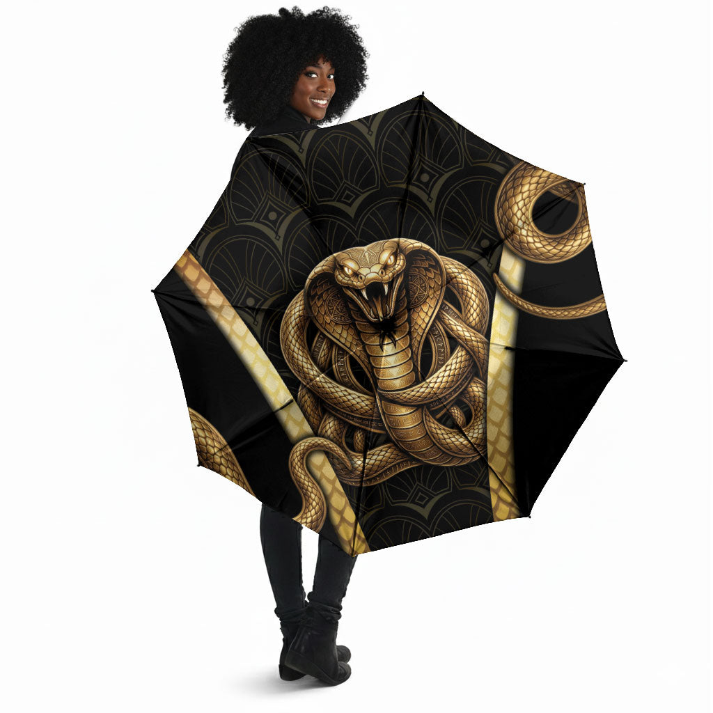 Egypt Uraeus Umbrella Gold Cobra Luxury Style