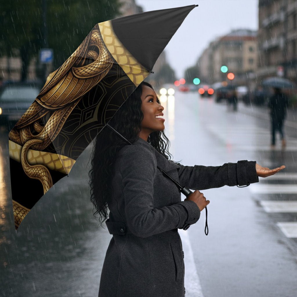 Egypt Uraeus Umbrella Gold Cobra Luxury Style